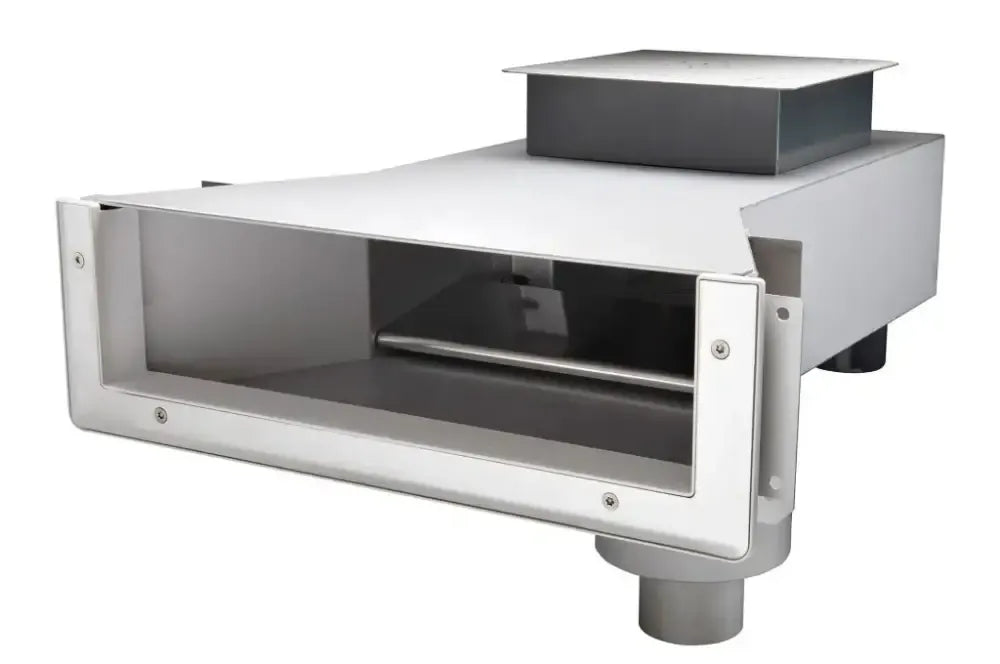 Rostfritt syrafast ventilationskanal med intern fläkt i silver